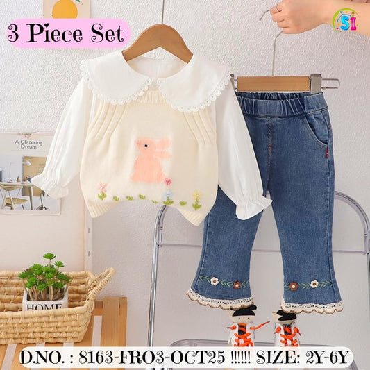 BLUE JEAN AND RABBIT T SHIRT